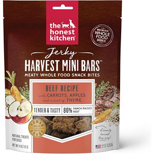 The Honest Kitchen Beef Jerky Mini Bars Dog Treats, 4 oz.