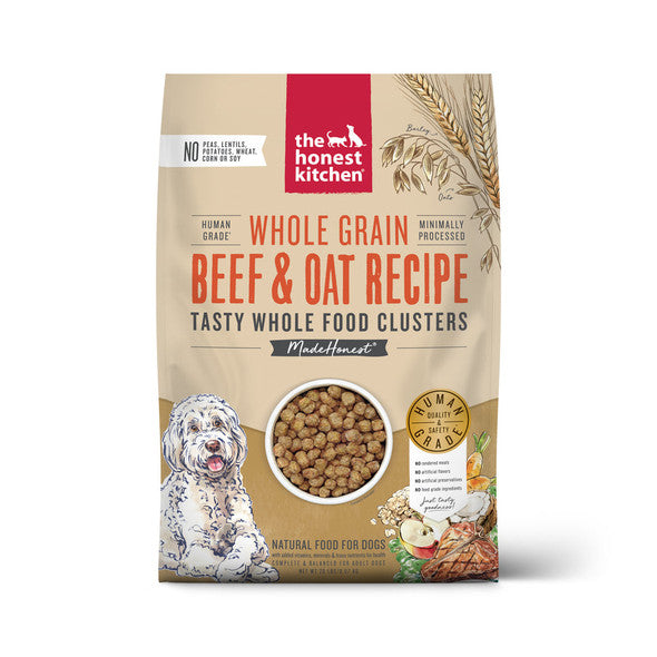 The Honest Kitchen Whole Grain Beef & Oat clusters Dry Dog Food 20lb