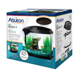 Aqueon 5 Gal Mini Bow Led Smartclean Kit Black Cat
