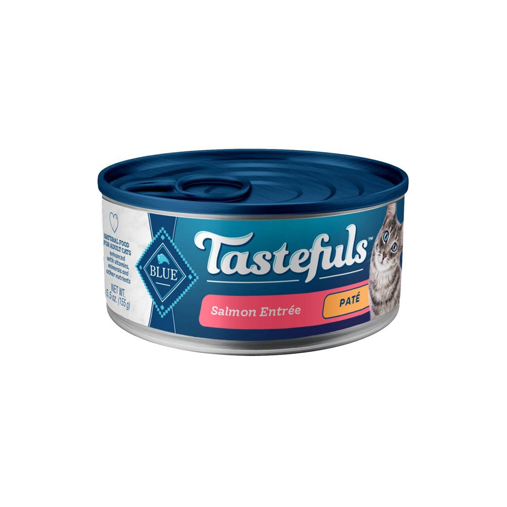 Blue Buffalo Tastefuls Salmon Pate Cat Food, 5.5 oz Can