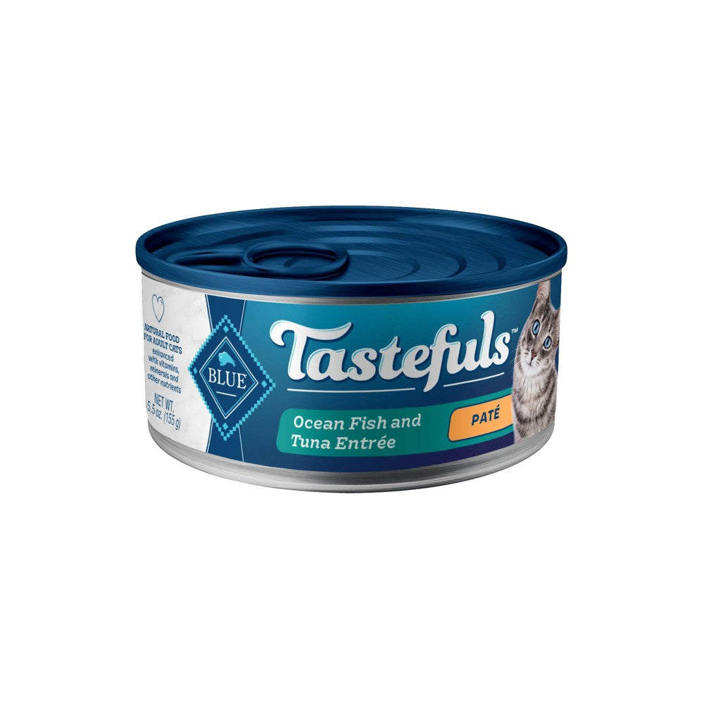 Blue Buffalo Tastefuls Ocean Fish & Tuna Canned Cat Food, 5.5 oz.