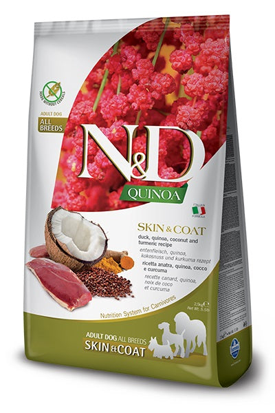 Farmina N&D Quinoa Skin & Coat Duck & Coconut Mini Adult Dry Dog Food, 5.5 lbs.