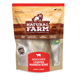 Natural Farm Bacon & Cheese Filled Bone Dog Treat, 5-6 in.