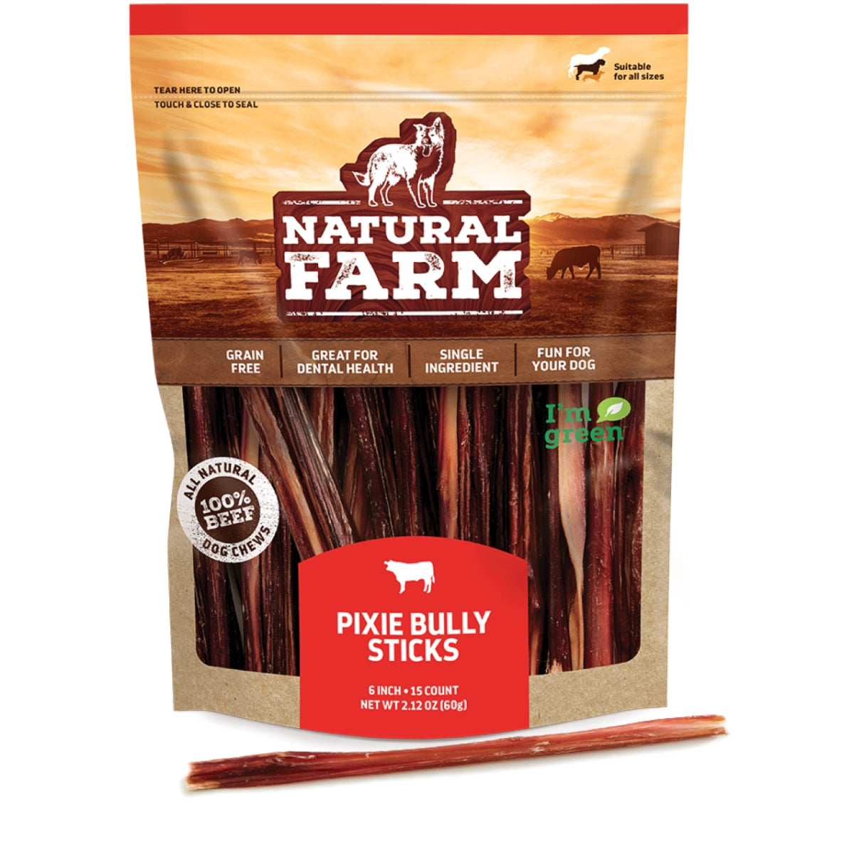 Natural Farm Pixie Bully Sticks (15 Pack)