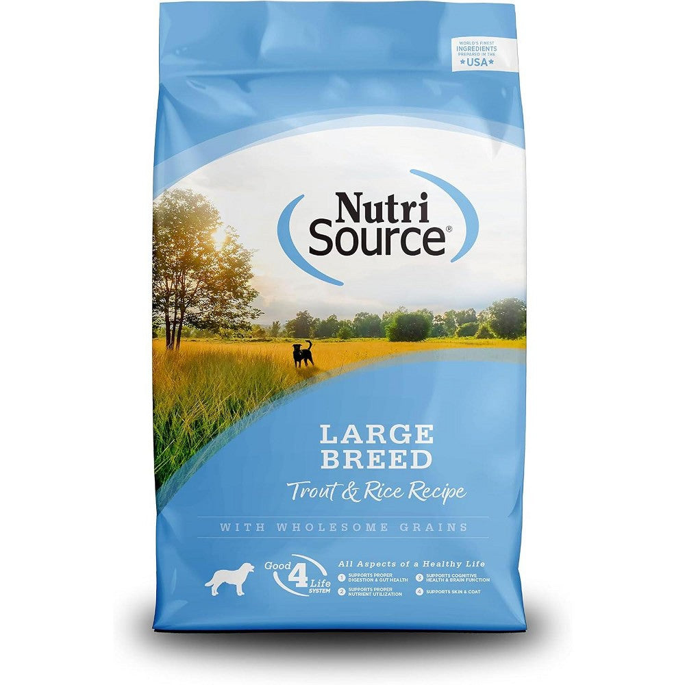 NutriSource Large Breed Trout & Rice Dry Dog Food, 26 lbs.
