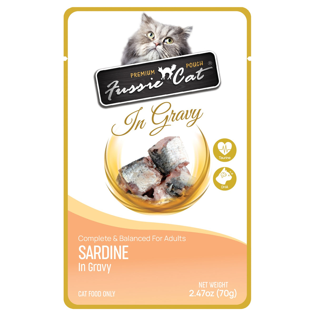 Fussie Cat Premium Sardine in Gravy Cat Food Pouch