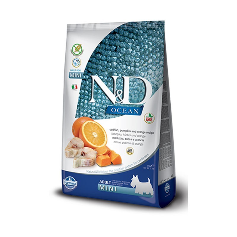 Farmina N&D Ocean Pumpkin Cod & Orange Mini Adult Dry Dog Food 5.5lb