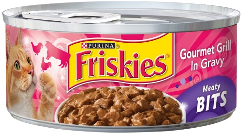 Friskies Meaty Bits Gourmet Grill Wet Cat Food, 5.5 oz.