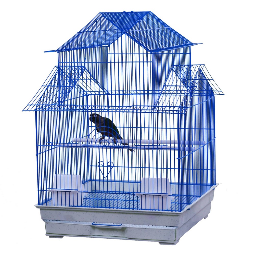 A&E Cage House Top Bird Cage Blue, 18 x 18 x 27 in.