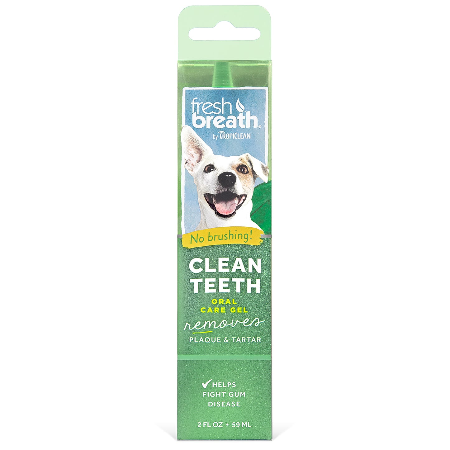 TropiClean Fresh Breath No Brushing Clean Teeth Dental & Oral Care Gel for Dogs, 2 oz.