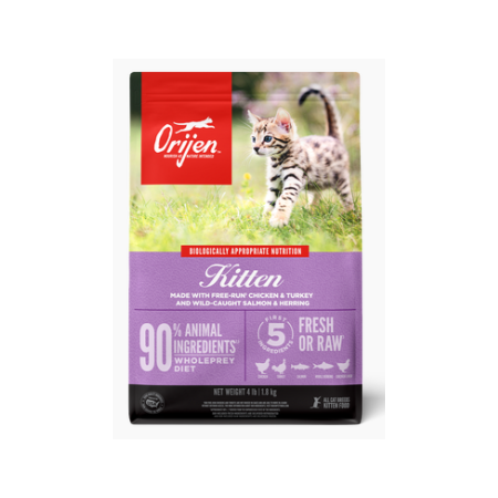 Orijen Chicken, Turkey, Salmon & Herring Kitten Dry Cat Food, 7 lbs.