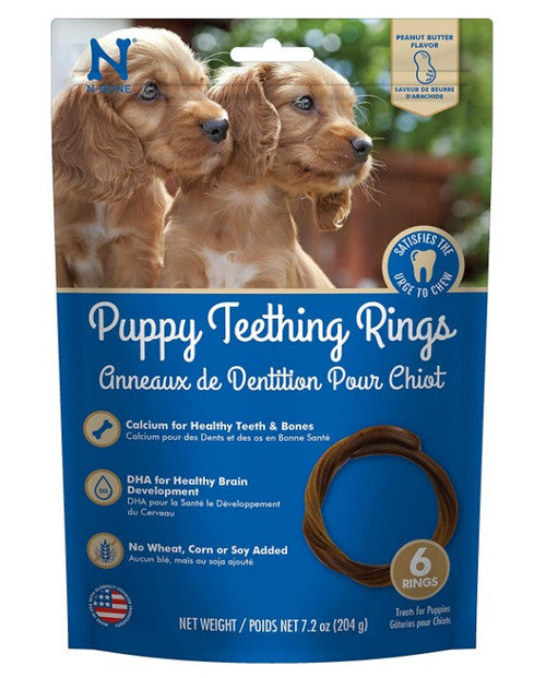 N-Bone Peanut Butter Flavor Puppy Teething Rings, 7.2 oz.