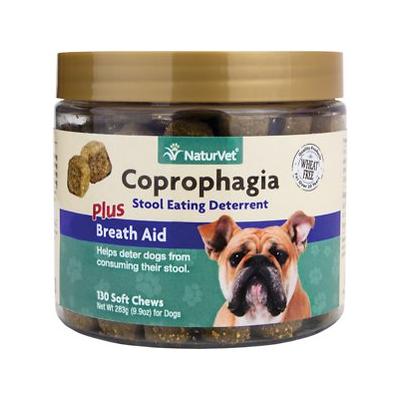 NaturVet Coprophagia Stool Eating Deterrent Soft Chews for Dogs, 130 Count