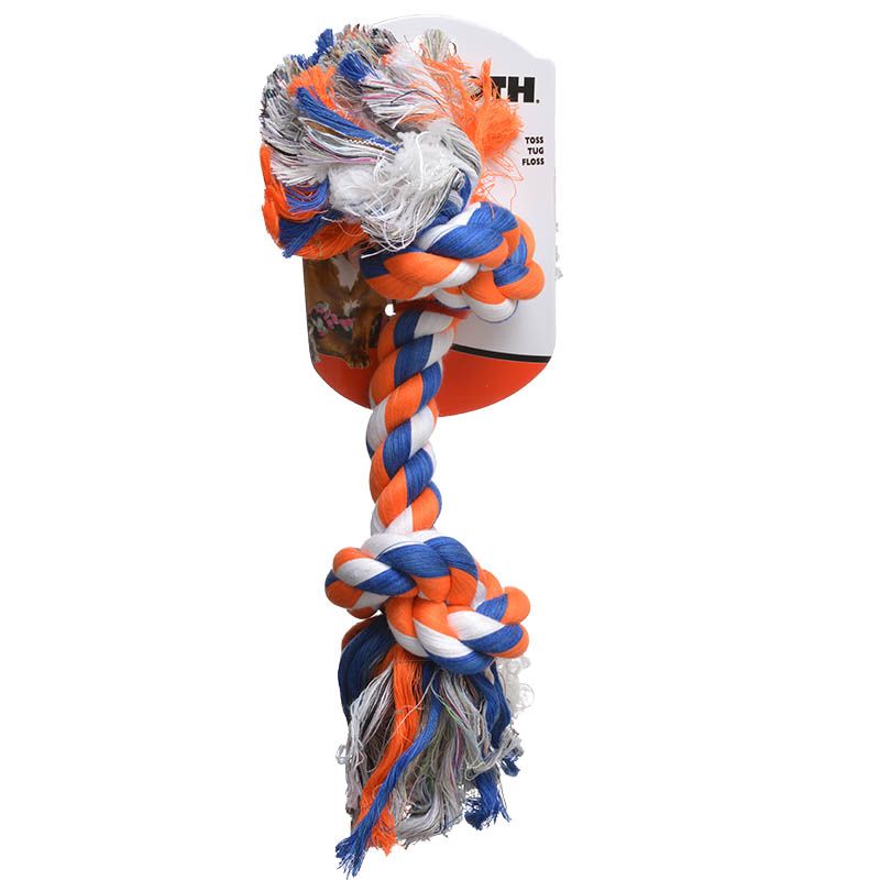 Mammoth Flossy Chews Colored Rope Bone, 16 in.