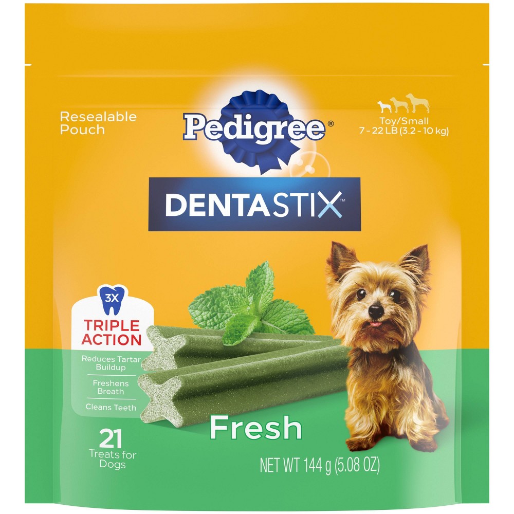 Pedigree Dentastix Dental Care Treats Toy & Small Breed Fresh Flavor . Pack Dog 5 oz