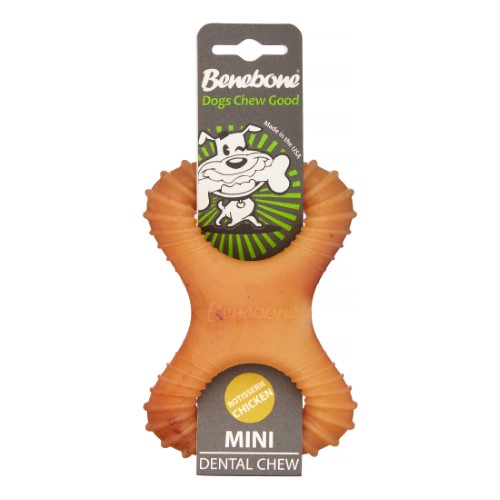 Benebone Dental Real Chicken Durable Dog Chew Toy, Mini
