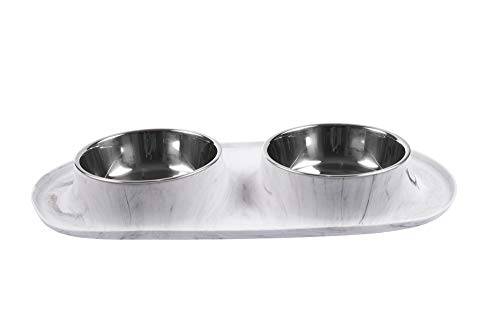 Messy Mutts Large Silicone Dog Feeder Marble, 20.25 x 11 in.