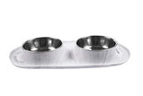Messy Mutts Large Silicone Dog Feeder Marble, 20.25 x 11 in.