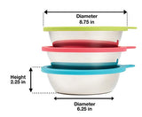 Messy Mutts 6-Piece Set: Extra-Large Stainless Steel Bowls, 6 Cups