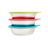 Messy Mutts 6-Piece Set: Extra-Large Stainless Steel Bowls, 6 Cups