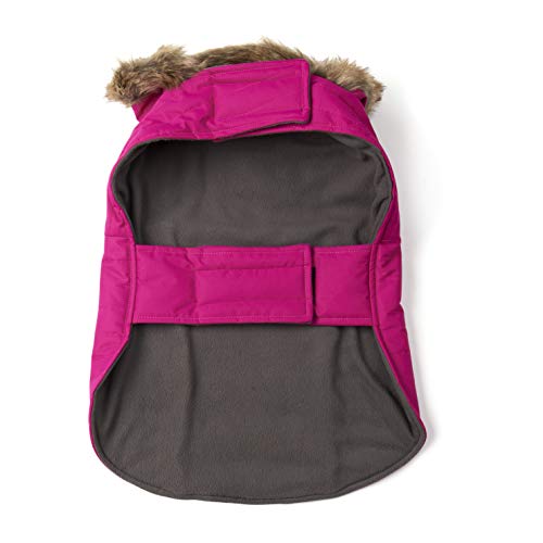 Eddie Bauer Chinook Hooded Dog Parka, Fuchsia/Purple (Medium)