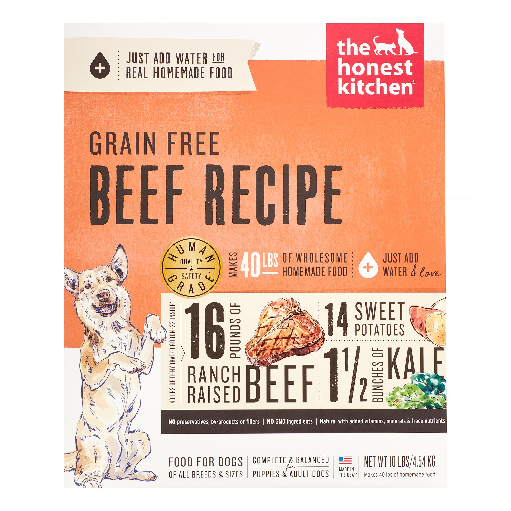 The Honest Kitchen Grain-Free Beef Dog Food, 10 lbs.
