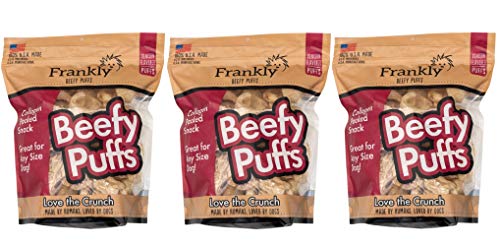 Frankly 3 Pack Of Venison Beefy Puffs Dog Treats, 2.5 Ounces Each, Made in The Usa