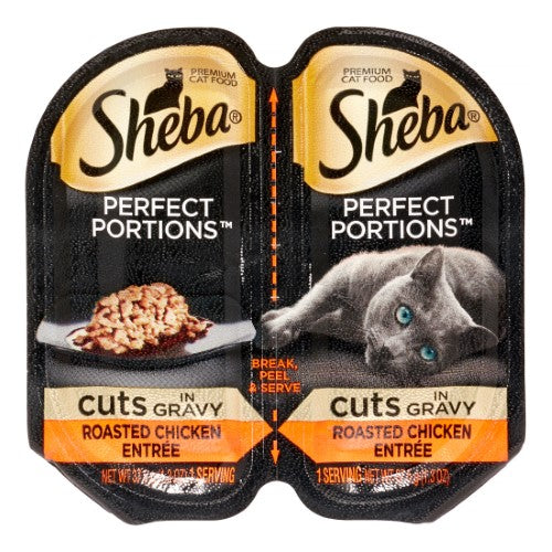 Sheba Roasted Chicken Wet Cat Food 2.6 oz Twin-Pack Can