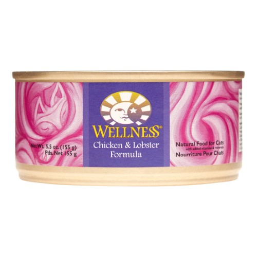 Wellness Chicken & Lobster Wet Cat Food, 5.5 oz