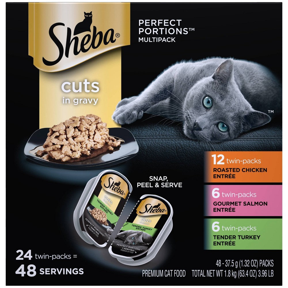 Sheba Perfect Portions Wet Cat Food Variety Pack, 2.6 oz. (24 Count)