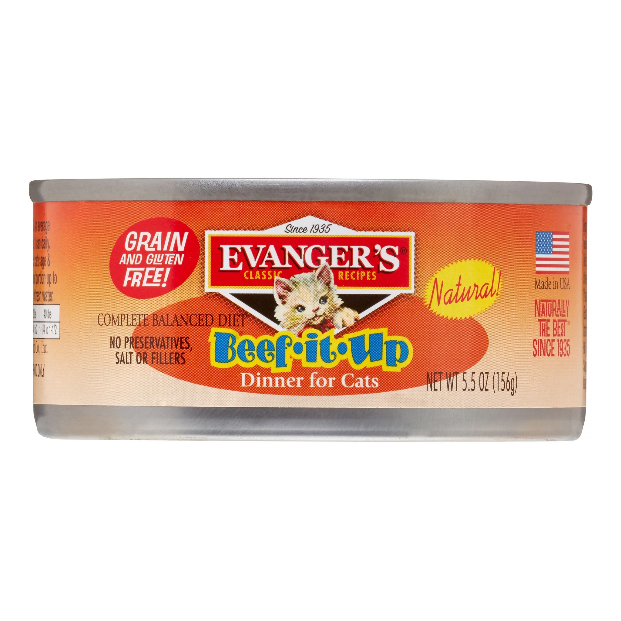 Evanger's Beef It Up Dinner Wet Cat Food, 5.5 oz.
