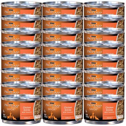 Purina Pro Plan Pate Salmon & Wild Rice Entree Wet Cat Food, 3 oz. (24 Pack)