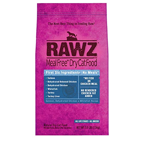 Rawz Dehydrated Salmon, Chicken & Whitefish Dry Cat Food, 3.5 lbs.