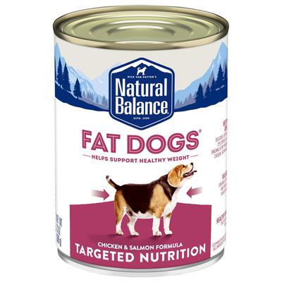 Natural Balance Fat Dogs Targeted Nutrition Chicken & Salmon Formula Wet Dog Food, 13 oz.