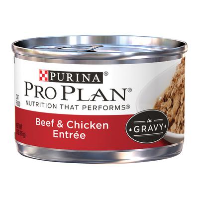 Purina Pro Plan Gravy Beef & Chicken Entree Wet Cat Food, 3 oz.