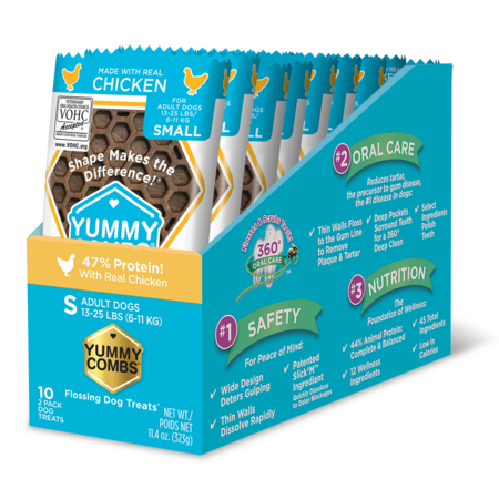 Yummy Combs Chicken Small Dog Dental Treat Trial Size