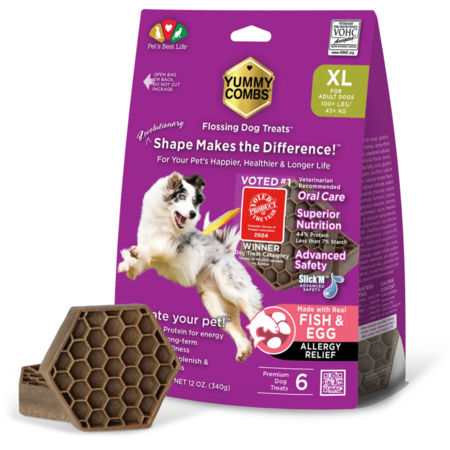 Yummy Combs Fish & Egg Flossing Adult Dog Treats