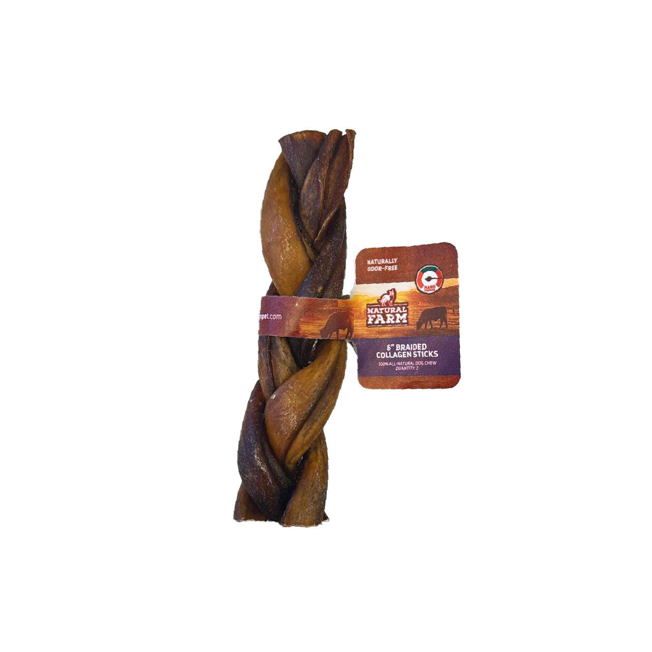Natural Farm Braided Collagen Stick 12" Dog