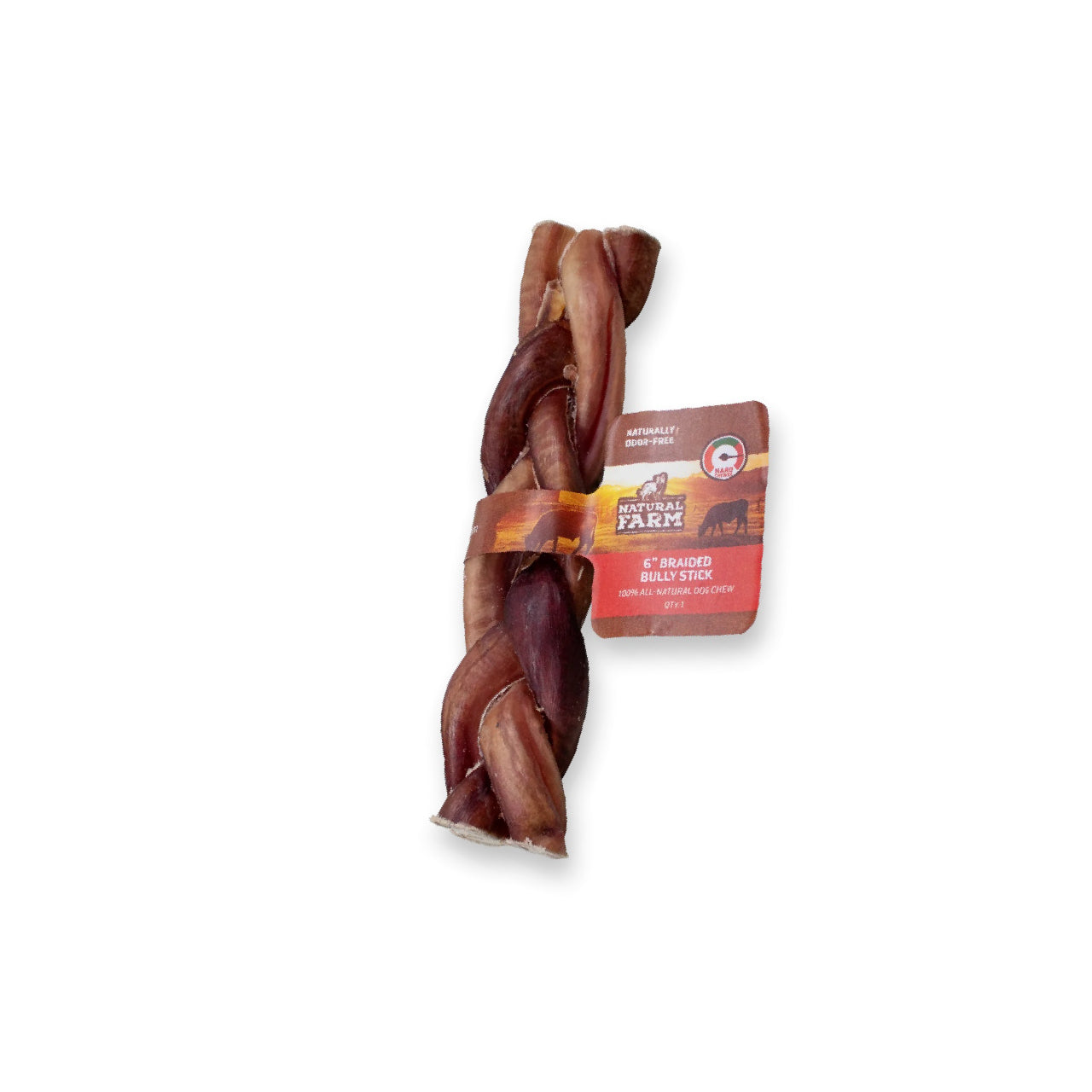 Natural Farm 12″ Braided Bully Stick Odor Free Cat