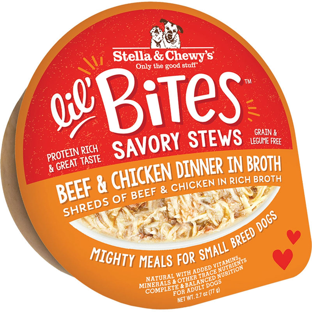 Stella & Chewy's Lil' Bites Beef & Chicken Stew Wet Dog Food, 2.7 oz.