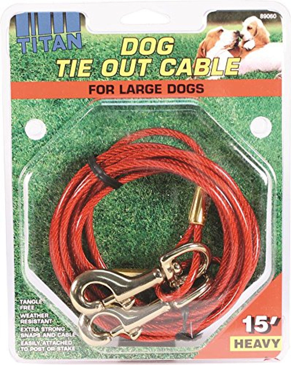 Titan Heavy Cable Dog Tie-Out, 15 ft.