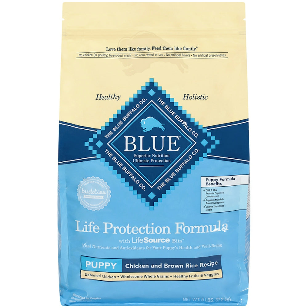 Blue Buffalo Chicken & Brown Rice Dry Puppy Food, 5 lbs.