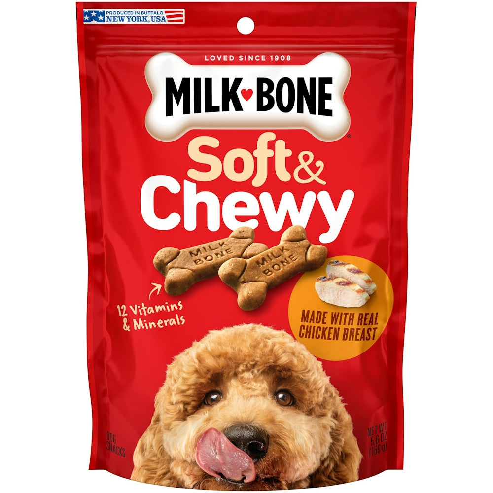 Milk-Bone Soft & Chewy Chicken Recipe Dog Treats, 5.6 oz.