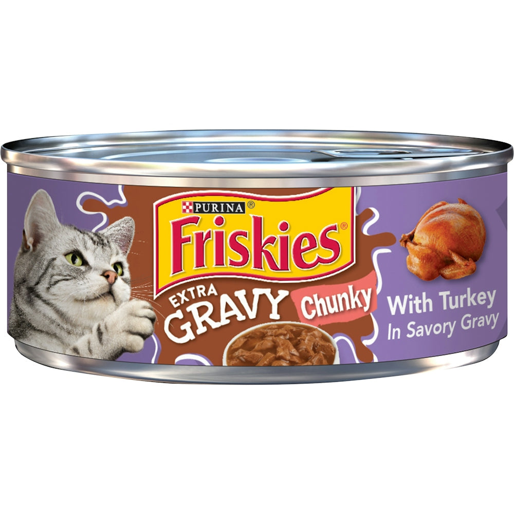 Friskies Extra Gravy Chunky Turkey Wet Cat Food, 5.5 oz.