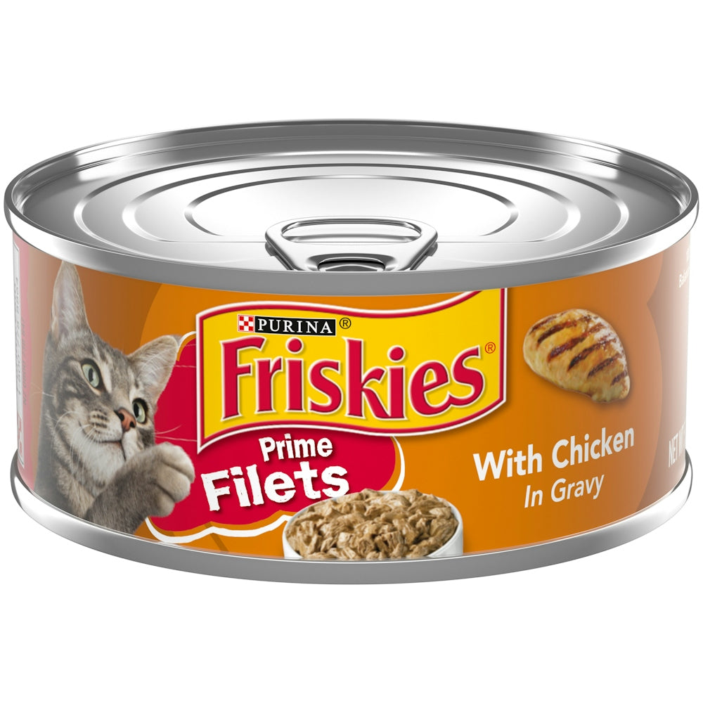 Friskies Prime Filets Chicken in Gravy Wet Cat Food, 5.5 oz.