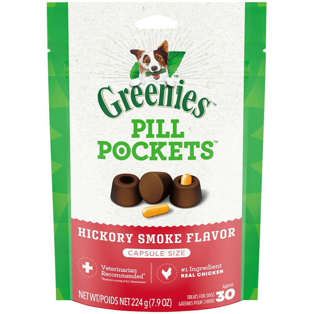 Greenies Pill Pockets Hickory Smoke Large Dogs Treats 8 oz