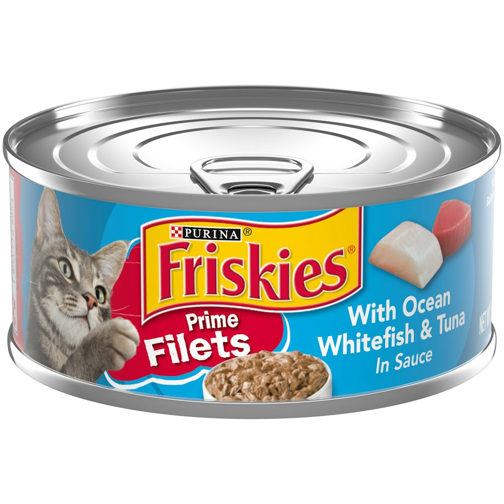Friskies Prime Filets Ocean Whitefish & Tuna Wet Cat Food, 5.5 oz.