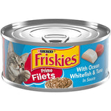 Friskies Prime Filets Ocean Whitefish & Tuna Wet Cat Food, 5.5 oz.