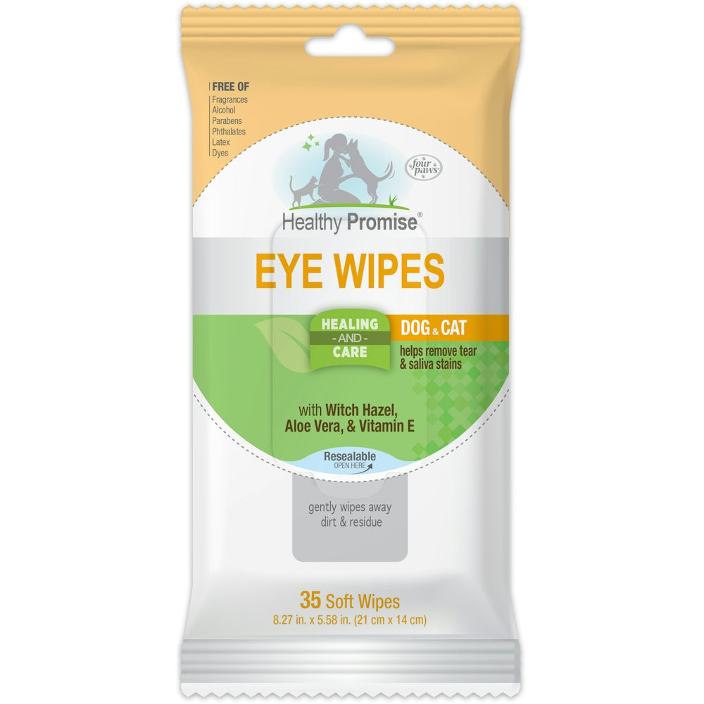Healthy Promise Eye Wipes for Dogs & Cats, 35 Count