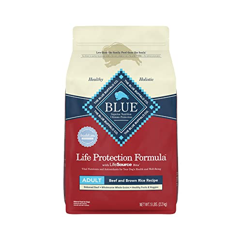Blue Buffalo Beef & Brown Rice Dry Dog Food, 5 lbs.